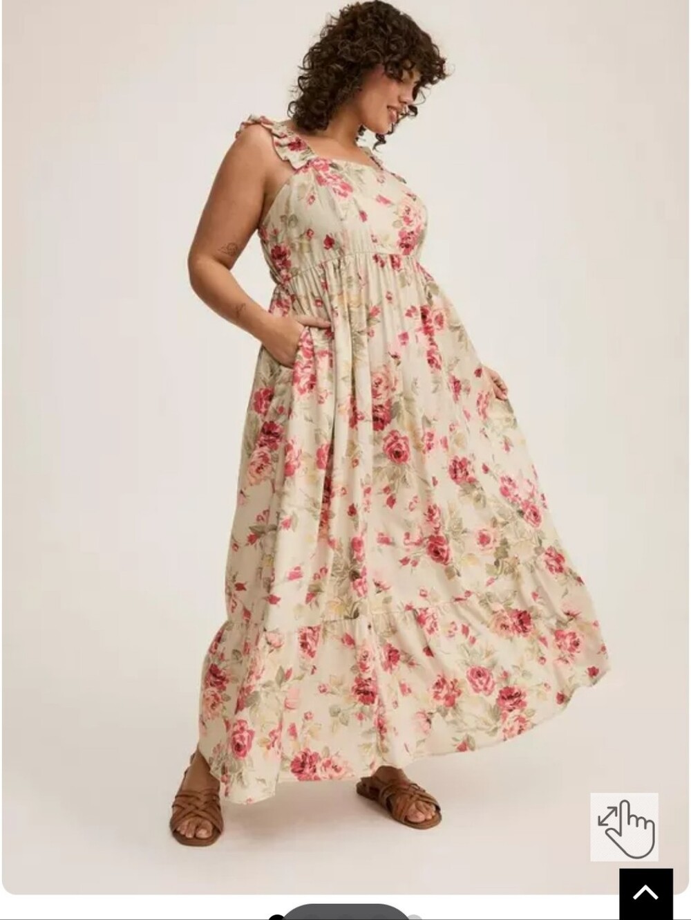 NWOT TORRID 0x Ruffle Strap Tiered Maxi Dress